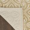 Nourison Washable Charm WCH03 Beige Ivory Area Rug Corner Image