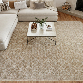 Nourison Washable Charm WCH03 Beige Ivory Area Rug Room Image Feature