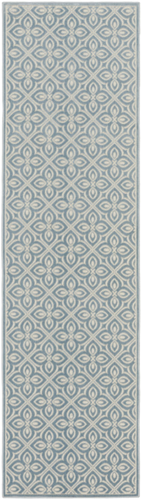 Nourison Washable Charm WCH03 Blue Ivory Area Rug main image