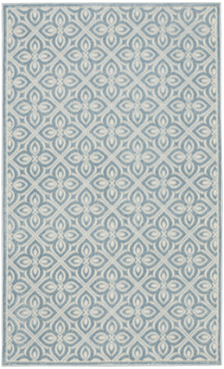 Nourison Washable Charm WCH03 Blue Ivory Area Rug Main Image