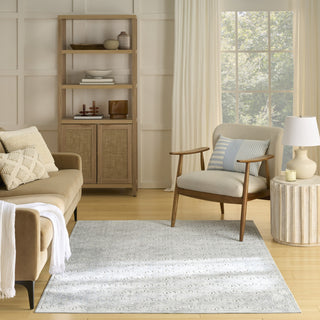Nourison Washable Charm WCH03 Blue Ivory Area Rug Room Image Feature