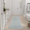 Nourison Washable Charm WCH03 Blue Ivory Area Rug Corner Image