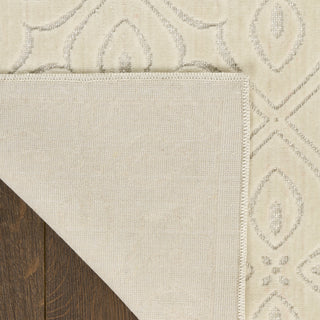 Nourison Washable Charm WCH03 Ivory Area Rug Corner Image