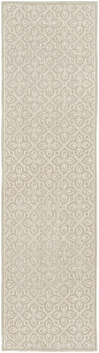 Nourison Washable Charm WCH03 Silver Ivory Area Rug main image