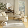 Nourison Washable Charm WCH03 Silver Ivory Area Rug Room Image Feature