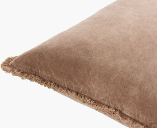 Surya Washed Cotton Velvet WCV-009 Taupe Corner Shot
