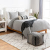 Livabliss Waffle WFL-1001 Light Gray Bedding Style Shot Feature