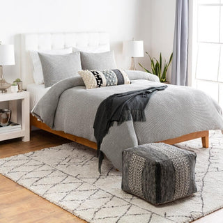 Livabliss Waffle WFL-1001 Light Gray Bedding Style Shot Feature