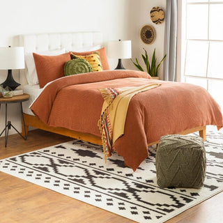 Livabliss Waffle WFL-1002 Rust Bedding Style Shot Feature