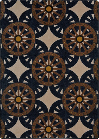 Joy Carpets Cowboy Wheel Shadows Buff Area Rug