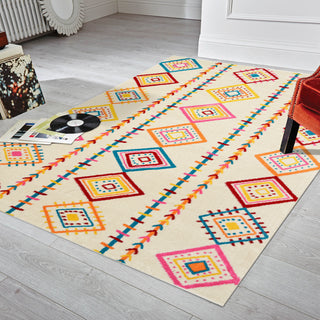 LR Home Whimsical 81262 Cream/Orange Area Rug Lifestyle Image