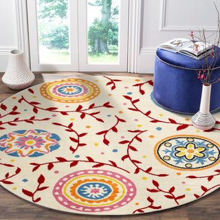 LR Home Whimsical 81264 Cream/Red Area Rug Lifestyle Image