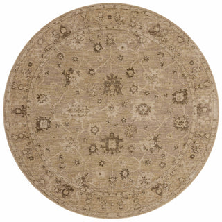Loloi Willa WIA-02 Taupe / Natural Area Rug Round Image
