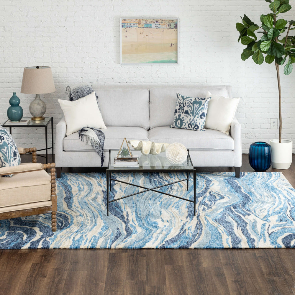 Karastan Pelican Bay By Salt Life Winward Ocean Area Rug Lifestyle Image Feature