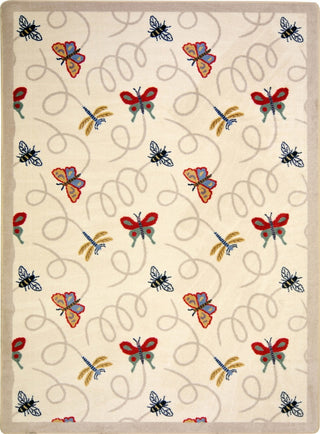 Joy Carpets Kaleidoscope Wing Dings Beige Area Rug