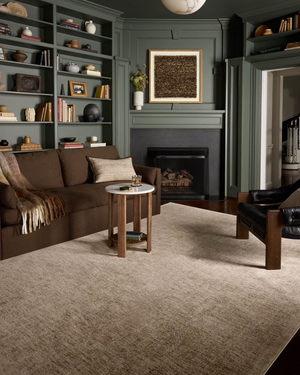 Loloi II Winston WIT-01 Taupe / Bone Area Rug Lifestyle Image Feature