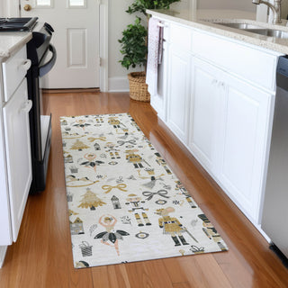 Dalyn Wonderland WN35 Ivory Machine Washable Area Rug Runner Lifestyle Image Feature