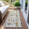 Dalyn Wonderland WN35 Ivory Machine Washable Area Rug Runner Outdoor Lifestyle Image Feature