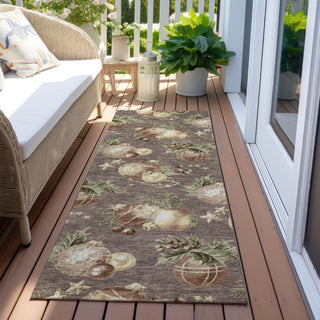 Dalyn Wonderland WN36 Taupe Machine Washable Area Rug Runner Outdoor Lifestyle Image Feature