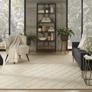 Nourison Wool Haven WOH01 Beige Area Rug Room Image Feature