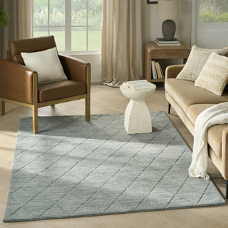 Nourison Wool Haven WOH01 Blue Area Rug Corner Image