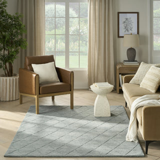 Nourison Wool Haven WOH01 Blue Area Rug Room Image Feature