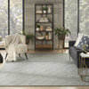 Nourison Wool Haven WOH01 Blue Area Rug Room Image Feature