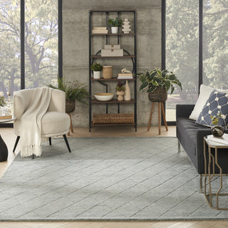 Nourison Wool Haven WOH01 Blue Area Rug Room Image Feature
