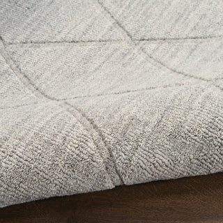 Nourison Wool Haven WOH01 Grey Area Rug Corner Image