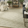 Nourison Wool Haven WOH01 Sage Area Rug Corner Image