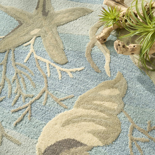 Nourison Waterside WRS01 Blue Area Rug Texture Image