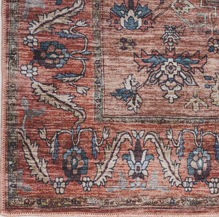 Nourison Brilliance Machine Washable WSB03 Rust Multicolor Area Rug Texture Image
