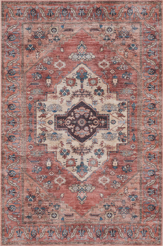 Nourison Brilliance Machine Washable WSB03 Rust Multicolor Area Rug Main Image
