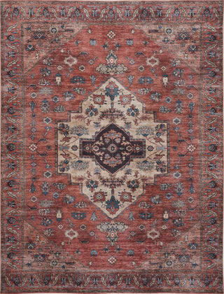 Nourison Brilliance Machine Washable WSB03 Rust Multicolor Area Rug Main Image