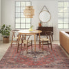 Nourison Brilliance Machine Washable WSB03 Rust Multicolor Area Rug Room Image Feature