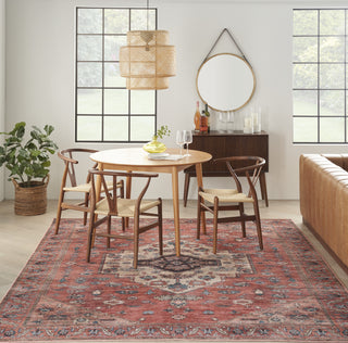 Nourison Brilliance Machine Washable WSB03 Rust Multicolor Area Rug Room Image Feature