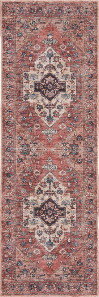 Nourison Brilliance Machine Washable WSB03 Rust Multicolor Area Rug Main Image