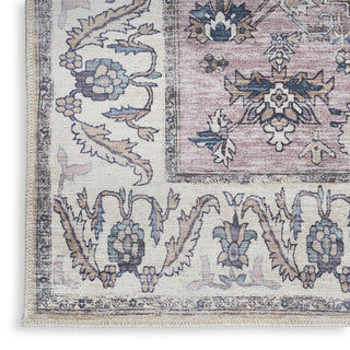 Nourison Brilliance Machine Washable WSB03 Beige Multicolor Area Rug by Home Texture Image