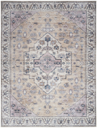 Nourison Brilliance Machine Washable WSB03 Beige Multicolor Area Rug by Home Main Image