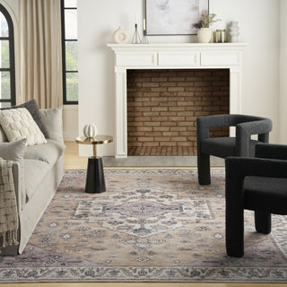 Nourison Brilliance Machine Washable WSB03 Beige Multicolor Area Rug by Home Room Image Feature