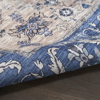 Nourison Brilliance Machine Washable WSB03 Denim Area Rug by Home Corner Image