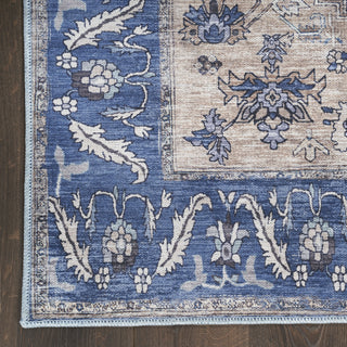 Nourison Brilliance Machine Washable WSB03 Denim Area Rug by Home Detail Image