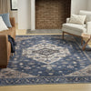 Nourison Brilliance Machine Washable WSB03 Denim Area Rug by Home Corner Image