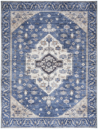 Nourison Brilliance Machine Washable WSB03 Denim Area Rug by Home Main Image