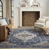 Nourison Brilliance Machine Washable WSB03 Denim Area Rug by Home Room Image Feature