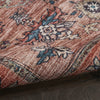 Nourison Brilliance Machine Washable WSB03 Rust Multicolor Area Rug Corner Image