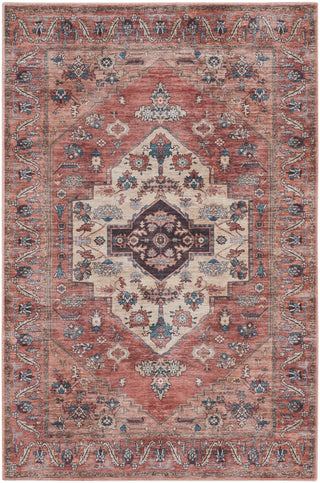 Nourison Brilliance Machine Washable WSB03 Rust Multicolor Area Rug Main Image