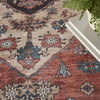 Nourison Brilliance Machine Washable WSB03 Rust Multicolor Area Rug Corner Image