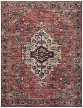 Nourison Brilliance Machine Washable WSB03 Rust Multicolor Area Rug Main Image