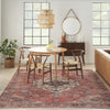 Nourison Brilliance Machine Washable WSB03 Rust Multicolor Area Rug Room Image Feature
